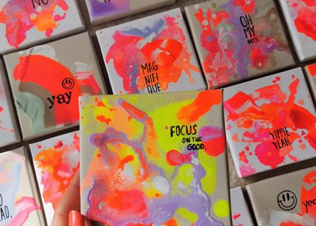 Individuelle Acrylbilder aus dem Malworkshop in Pattensen